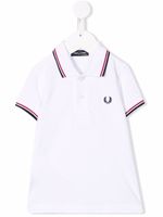Fred Perry Kids polo à logo brodé - Blanc