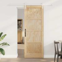 Schuifdeur met beslag 78x211 cm massief grenenhout