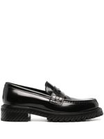 Off-White mocassins en cuir à semelle épaisse - Noir