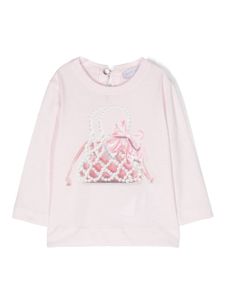 Monnalisa t-shirt en coton à imprimé graphique - Rose