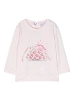 Monnalisa t-shirt en coton à imprimé graphique - Rose