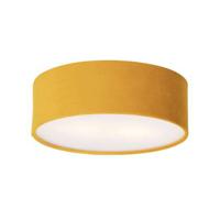 QAZQA Moderne plafondlamp oker 30 cm met gouden binnenkant - Drum - thumbnail