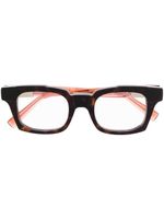 Kuboraum lunettes de vue colour block à monture carrée - Noir