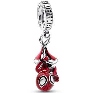 Pandora Marvel 792323C01 Hangbedel Hanging Spider-Man zilver-emaille rood-zwart