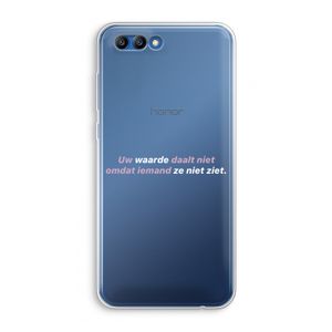 uw waarde daalt niet: Honor 10 Transparant Hoesje