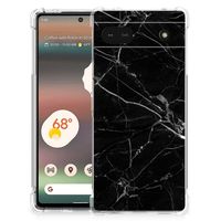 Google Pixel 6A Anti-Shock Hoesje Marmer Zwart - Origineel Cadeau Vader - thumbnail