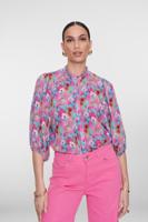 Geisha Blouse 63203-20 Blouse 625 Bright Blue/pink