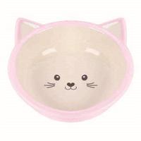 Happy Pet voerbak kitten roze / creme