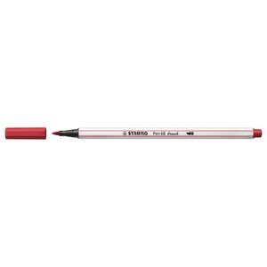 STABILO Pen 68 brush, premium brush viltstift, donkerrood, per stuk