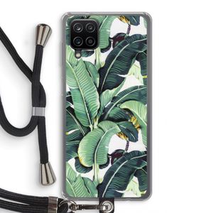 Bananenbladeren: Samsung Galaxy A12 Transparant Hoesje met koord