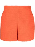 Valentino Garavani short en tweed à taille haute - Orange