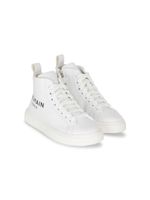 Balmain Kids logo-print lace-up sneakers - Blanc - thumbnail