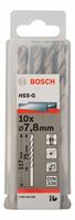 Bosch Accessoires Metaalboren HSS-G, Standard 7,8 x 75 x 117 mm 10st - 2608585506