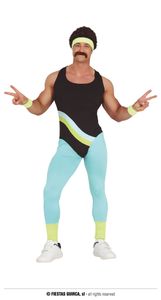 Foute 80&apos;s Gymnast Heren Kostuum