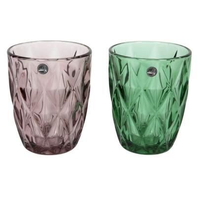 Drinkglas met relief 300ml doos a 8 Ø8cm