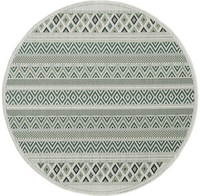 Machka Buitentapijt Gestreept Groen/Crème-Ø 160 cm Machka Buitentapijt Gestreept Groen/Crème-Ø 160 cm