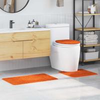 Antislip Badmat Set 3 pcs Oranje 50 x 50 cm PP