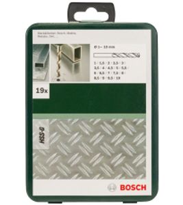 Bosch Accessories 2609255062 HSS Metaal-spiraalboorset 19-delig Geslepen DIN 338 Cilinderschacht 1 set(s)