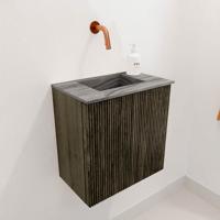 Toiletmeubel Mondiaz Joya Dlux | 40 cm | Meubelkleur Shadow | Faye wastafel Sombra Wasbak Midden | Zonder kraangat(en)