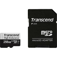 Transcend TS256GUSD350V 350V High Endurance MicroSD w/ adapter, 256GB, U3, 3D NAND, 95/ 45 MB/s - thumbnail