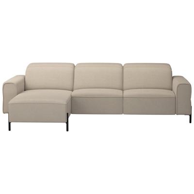 20% korting - Leen Bakker - Hoekbank Dave Links - Verstelbaar - Stof - Taupe - 172x275x79 Cm