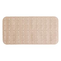 Douche/bad anti-slip mat badkamer - pvc - beige - 70 x 35 cm - rechthoek - thumbnail