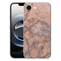 TPU Hoesje iPhone 16e - Marmer Oranje Backcover TPU Hoesje iPhone 16e - Marmer Oranje Backcover