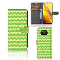 Xiaomi Poco X3 | Poco X3 Pro Telefoon Hoesje Waves Green - thumbnail