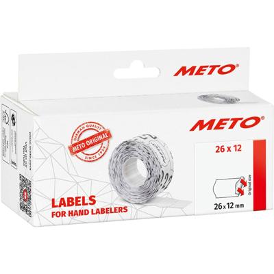 METO Prijslabels 9506163 Permanent hechtend Breedte etiket: 26 mm Hoogte etiket: 12 mm Wit 1 stuk(s)