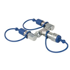 Showtec 2-weg CO2 combiner (3/8" Q-Lock koppelingen)