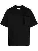 Jil Sander t-shirt en coton à poche plaquée - Noir