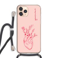 Blooming Heart: iPhone 11 Pro Max Transparant Hoesje met koord