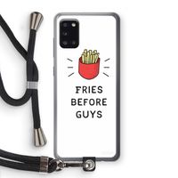Fries before guys: Samsung Galaxy A31 Transparant Hoesje met koord