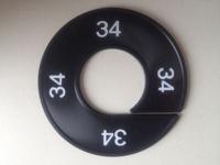 Maatring zwart/wit 34