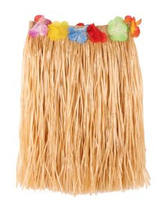 Hawaii rok naturel 60 cm met bloemen