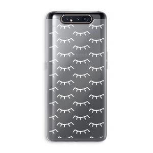Wimpers: Samsung Galaxy A80 Transparant Hoesje