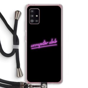 Vice Black: Samsung Galaxy A51 5G Transparant Hoesje met koord