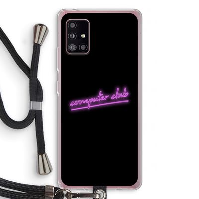 Vice Black: Samsung Galaxy A51 5G Transparant Hoesje met koord