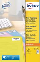 Etiket avery l7656-25 46x11.1mm wit 2100st