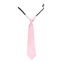 Carnaval verkleed stropdas - roze - volwassenen - 40 cm - met elastiekje