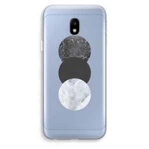 Marmeren cirkels: Samsung Galaxy J3 (2017) Transparant Hoesje
