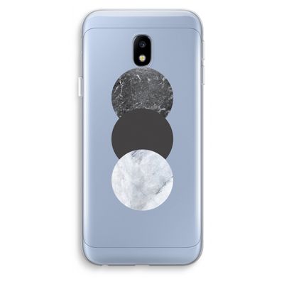 Marmeren cirkels: Samsung Galaxy J3 (2017) Transparant Hoesje