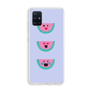 Smiley watermeloen: Galaxy A51 4G Transparant Hoesje