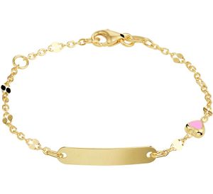 TFT Graveerarmband Goud Hart Plaat 4 mm 11 - 13 cm