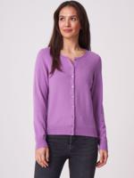 Basic fijngebreid vest met ronde hals van biologisch cashmere