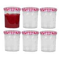 Set van 12x weckpotten/inmaakpotten - 300 ml - met draaideksel - glas