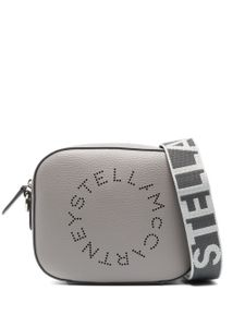 Stella McCartney mini sac à bandoulière à logo perforé - Gris