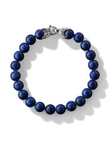 David Yurman bracelet en argent sterling Spiritual Beads serti de lapis-lazuli - Bleu