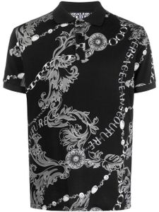 Versace Jeans Couture polo à motif baroque imprimé - Noir