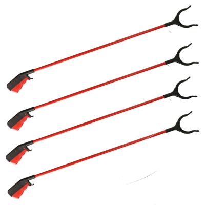 Afvalgrijper/vuilnisgrijper met lange steel - 4x stuks - 83 cm - zonder te bukken - oppaktang
